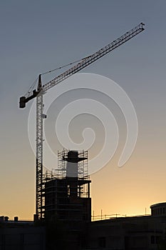 Constructional Crane Dawn