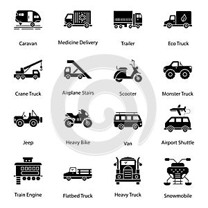 Constructional Machinery Filled Icons Pack