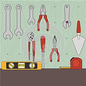 Constructions and tools theme design.