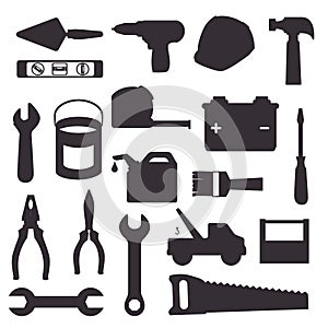 Constructions and tools theme design.