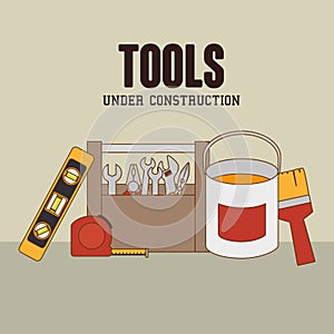 Constructions and tools theme design.