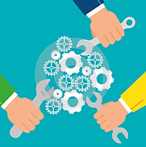 Constructions and tools theme design.