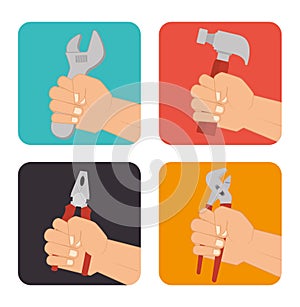 Constructions and tools theme design.