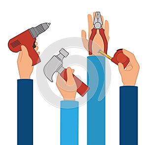 Constructions and tools theme design.