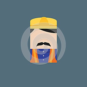 Constructionworker. Vector illustration decorative design