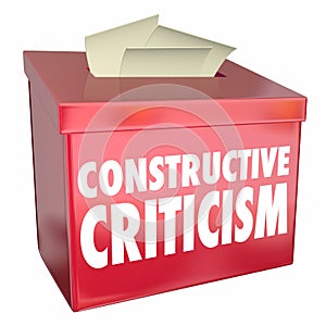 Constructive Criticism Suggestion Box Helpful Feedback 3d Illustration