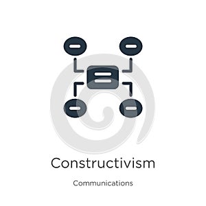 Constructivism icon vector. Trendy flat constructivism icon from communications collection isolated on white background. Vector