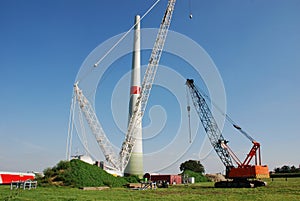 Constuction windturbine photo