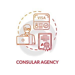 Consular agency concept icon