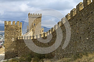 Consular castle in the Genoese fortress in Sudak, Crimea.