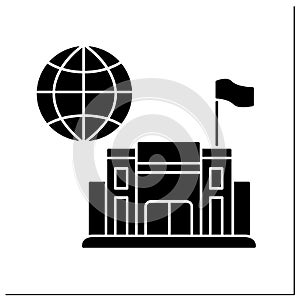 Consulate glyph icon