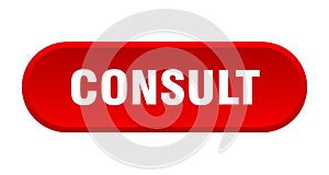 consult button. rounded sign on white background