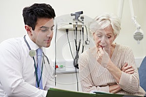 Consultant Discussing Test Results With Patient