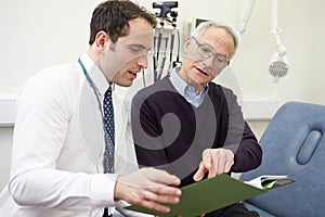 Consultant Discussing Test Results With Patient