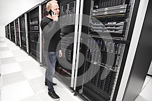 It consultant works in large enterprise datacenter