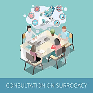 Consultation On Surrogacy Isometric Background