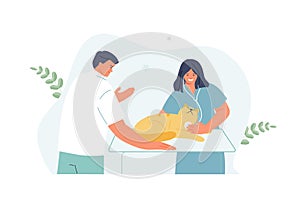 Consultation with a veterinarian clinic for animals