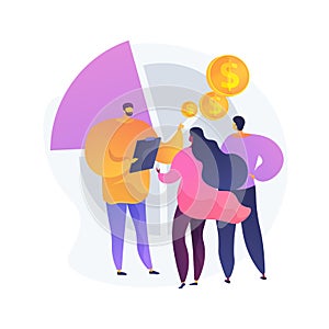 Consultative selling abstract concept vector illustration.