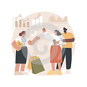 Consultative selling abstract concept vector illustration.