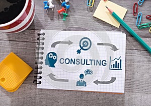 Consulting concept on a notepad