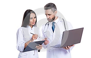 consulting patient online. having online emedicine appointment. ehealth medical service. doctor work in clinic office