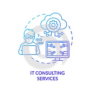 IT consulting services concept icon