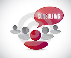 Consulting team illustration design