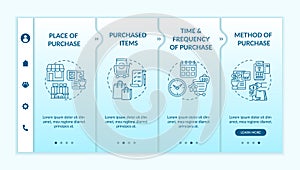 Consumer behavior patterns onboarding vector template