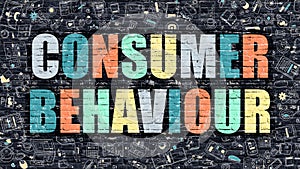 Consumer Behaviour on Dark Brick Wall.