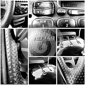 Consumer Car - Black and White Collage