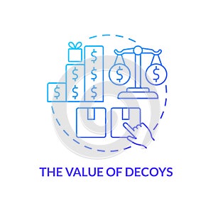 Consumer decoy concept icon