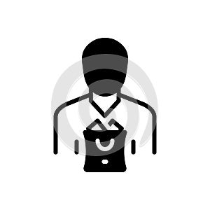 Black solid icon for Consumer, user and purchaser