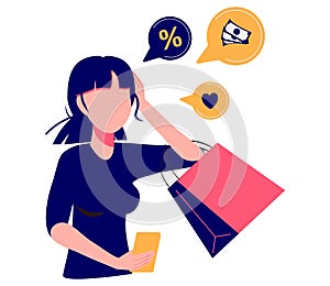 Consumer motivation abstract concept vector illustration. Motivation in consumer behaviour, sale