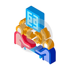 Consumer outrage isometric icon vector illustration