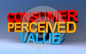 consumer perceived value on blue photo