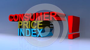 Consumer price index on blue