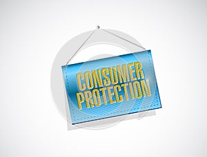 consumer protection hanging banner illustration