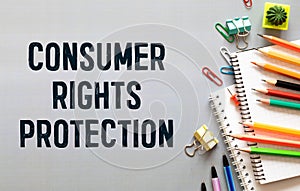 Consumer protection. Text label on the folder office of the Registrar