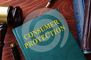 Consumer protection title on a book.