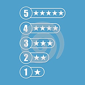 Consumer rating flat icon for websites