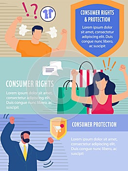 Consumer Rights and Protection Header Banners Set