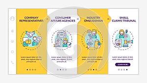 Consumer safeguard onboarding vector template