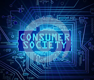 Consumer society concept.