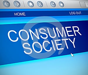 Consumer society concept.