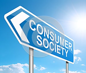 Consumer society concept.