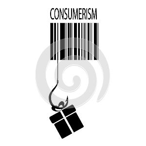 Consumerism vector sign photo