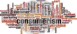 Consumerism word cloud