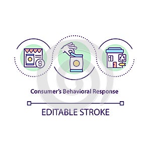 Consumers behavioral response concept icon