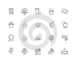 Consuming line icons collection. Consumption, Purchasing, Acquiring, Buying, Investing, Consumable, Digesting vector and photo
