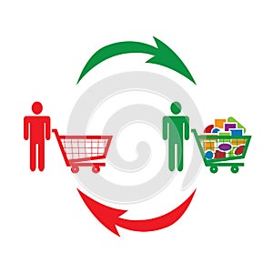 Consumption and shopping symbolized photo